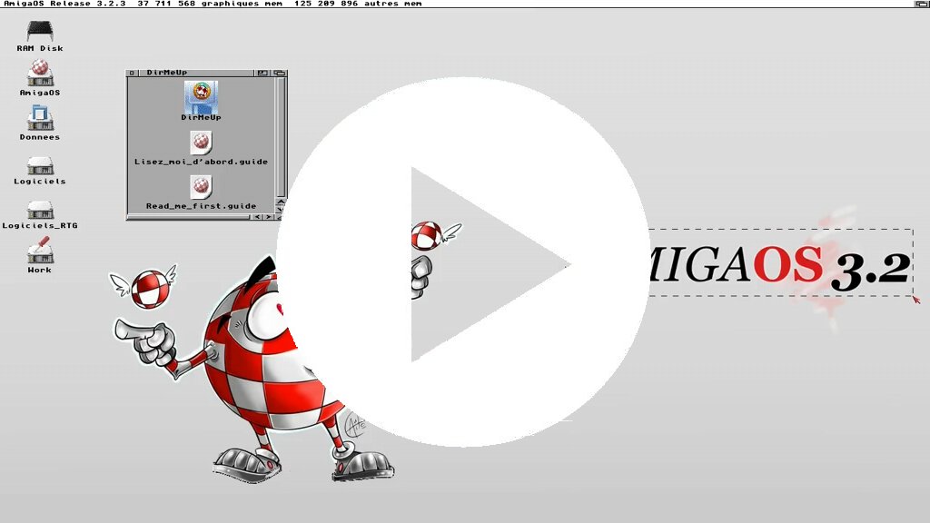 Dir Me Up 4.15 / Video on AmigaOS 3.2.3 RTG